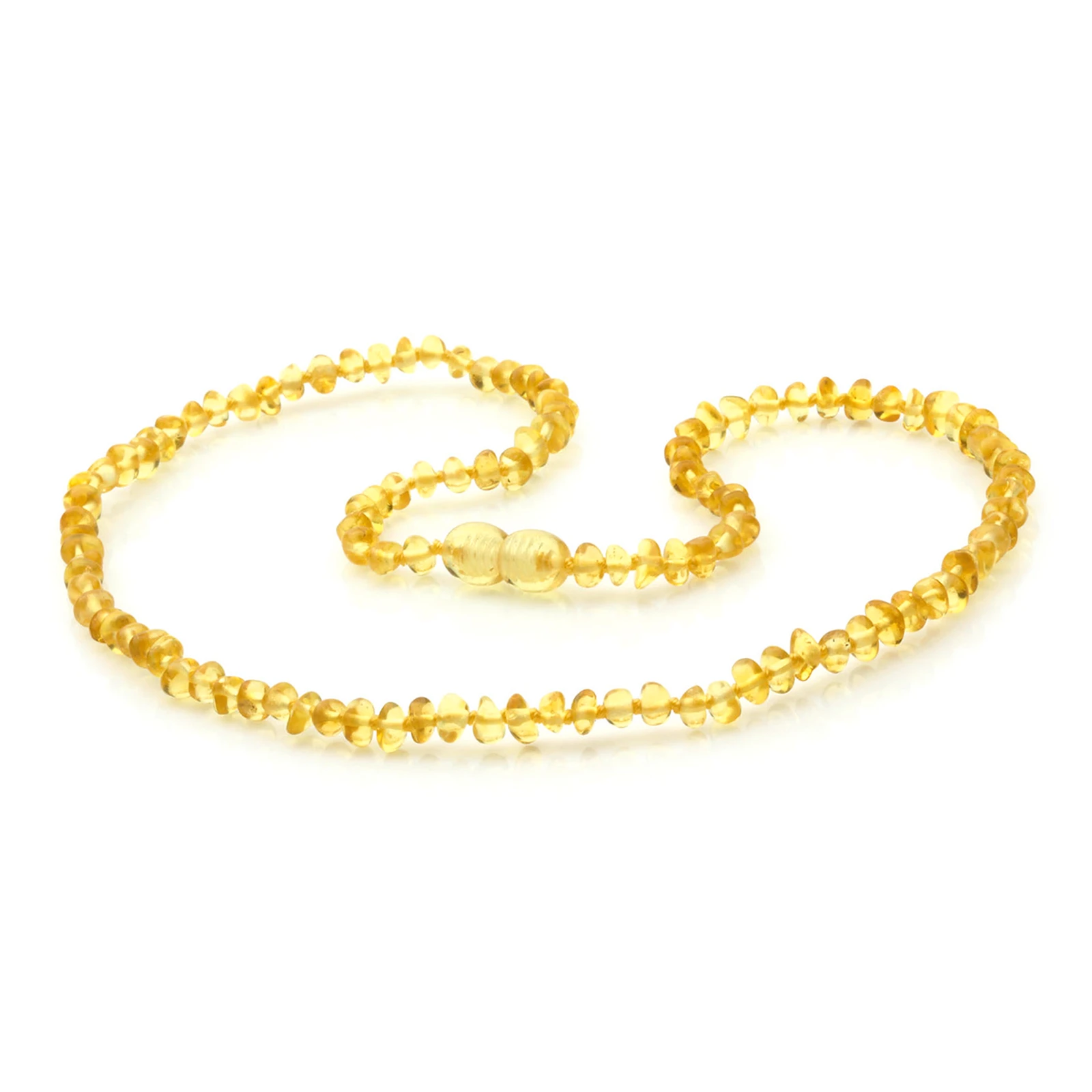 Adult Baltic Amber Necklace. Baroque Yellow 4mm - BA152