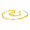 Yellow Baltic amber baroque adult necklace, 45cm