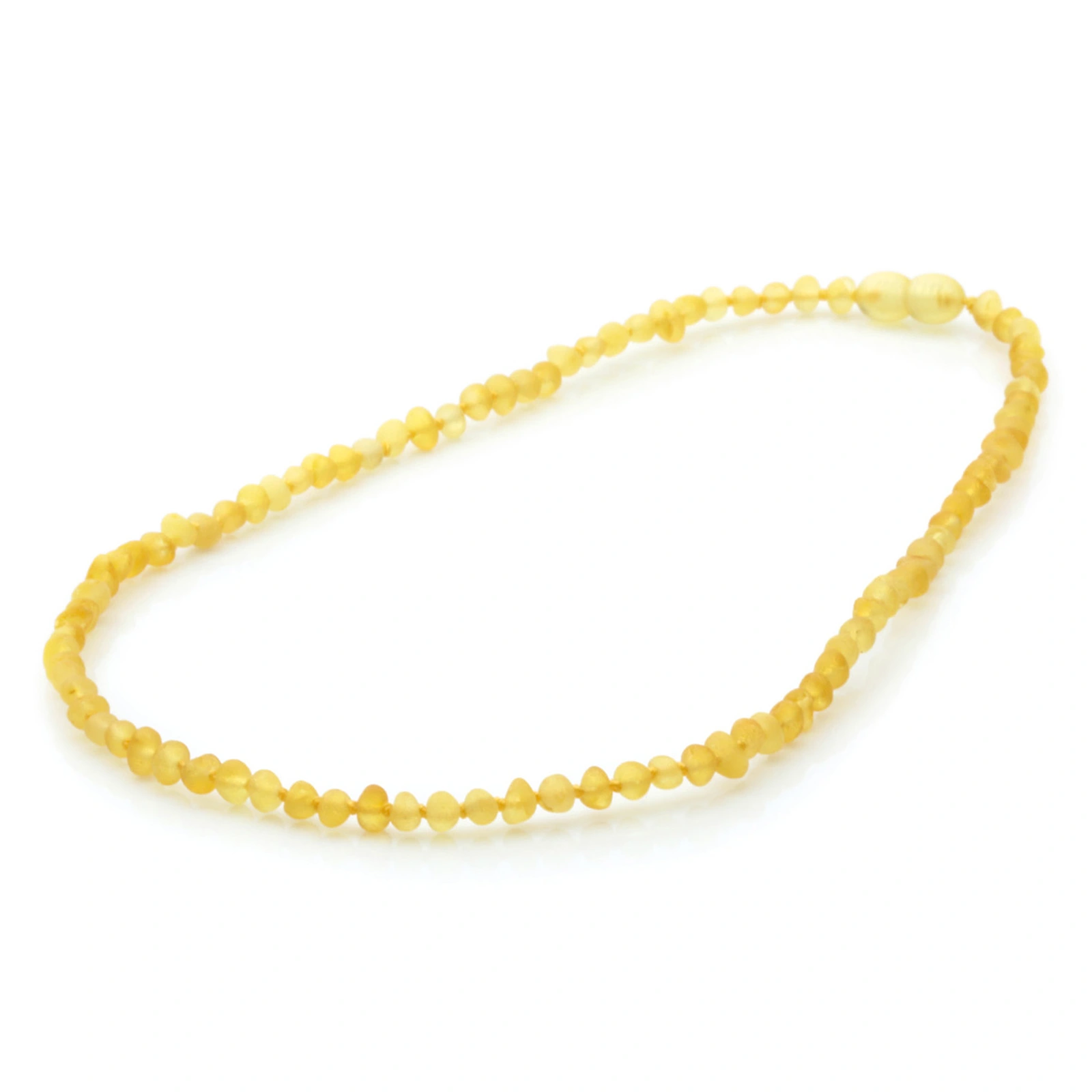 Adult Baltic Amber Necklace. Baroque Yellow 4mm - BA143