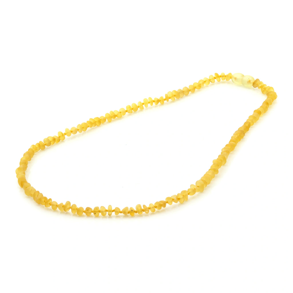 Adult Baltic Amber Necklace. Baroque Yellow 4mm - BA145