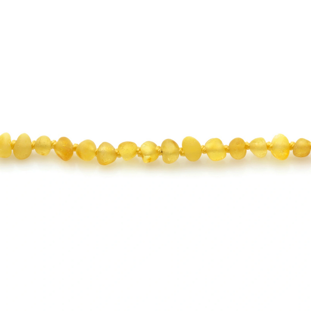 Adult Baltic Amber Necklace. Baroque Yellow 4mm - BA141