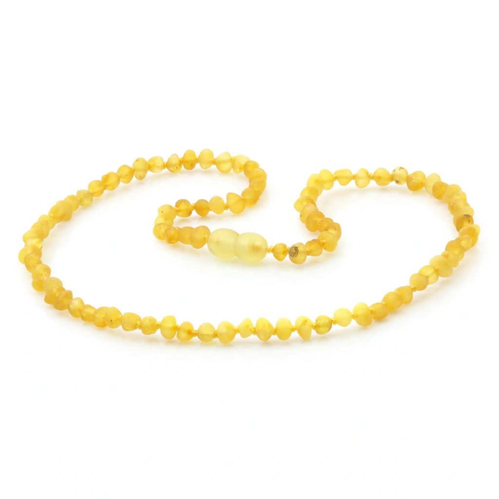 Adult Baltic Amber Necklace. Baroque Yellow 4mm - BA141