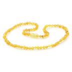 Adult Baltic Amber Necklace. Baroque Yellow 4mm - BA141