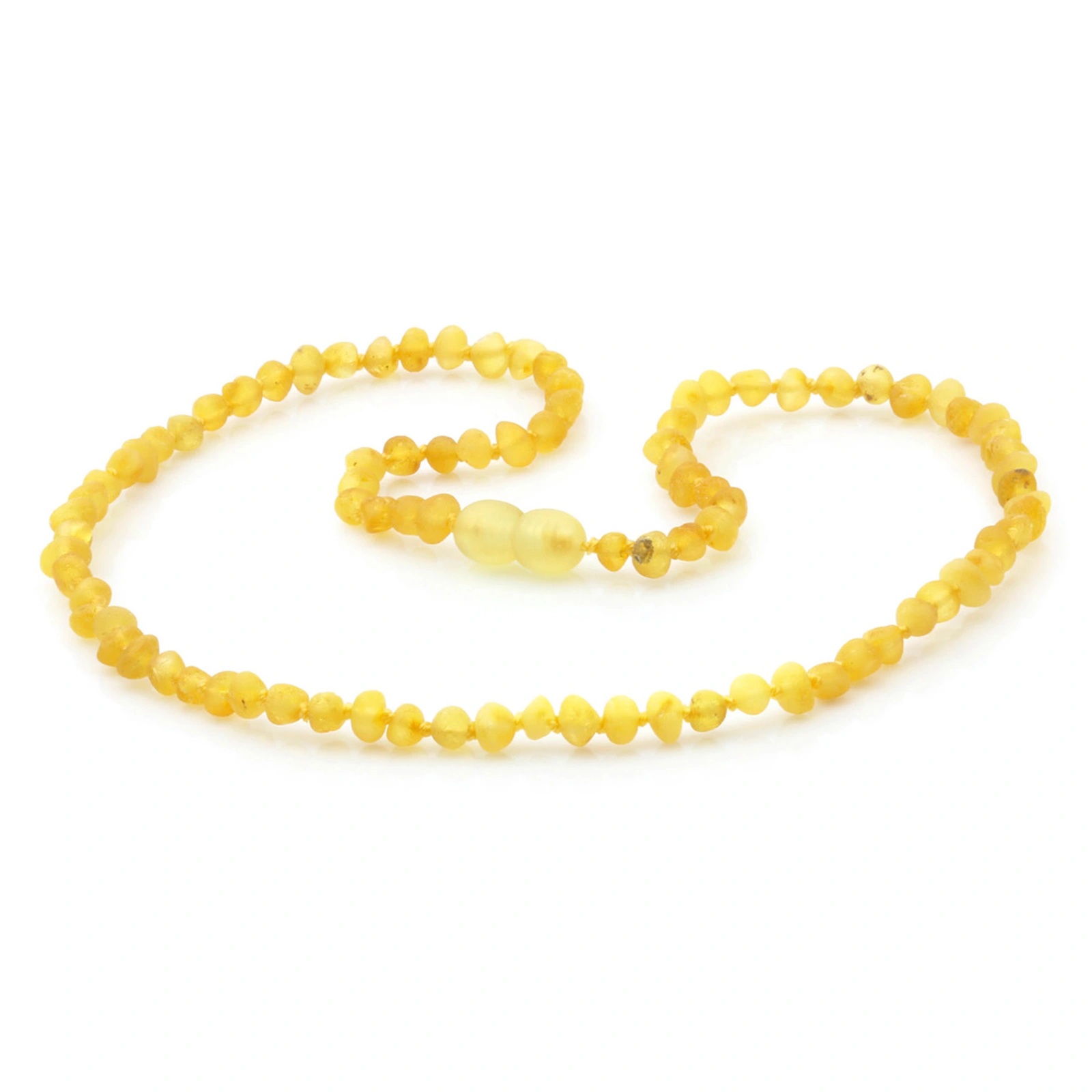 Adult Baltic Amber Necklace. Baroque Yellow 4mm - BA141