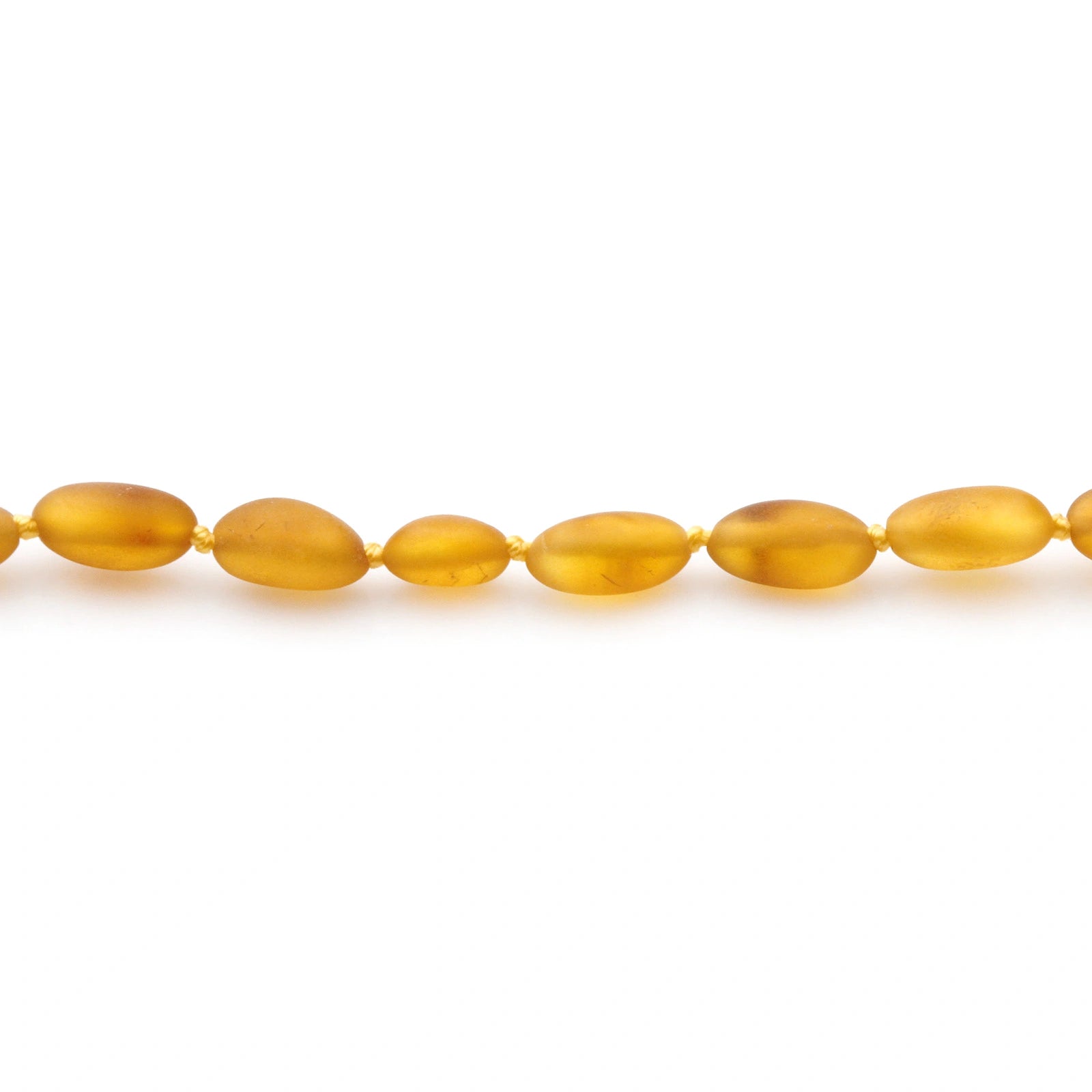 Adult Baltic Amber Necklace. Olive Light Cognac Matte 5mm - OL42