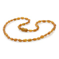 Adult Baltic Amber Necklace. Olive Light Cognac Rough 5mm - OL49