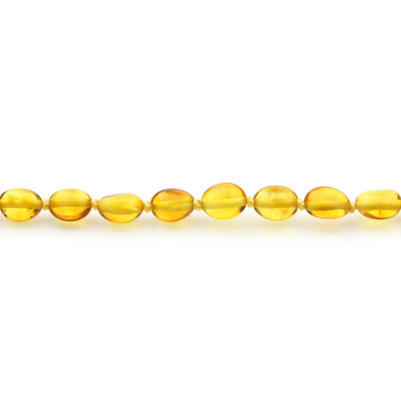 Adult Baltic Amber Necklace. Olive Light Cognac Glossy 5mm - OL39