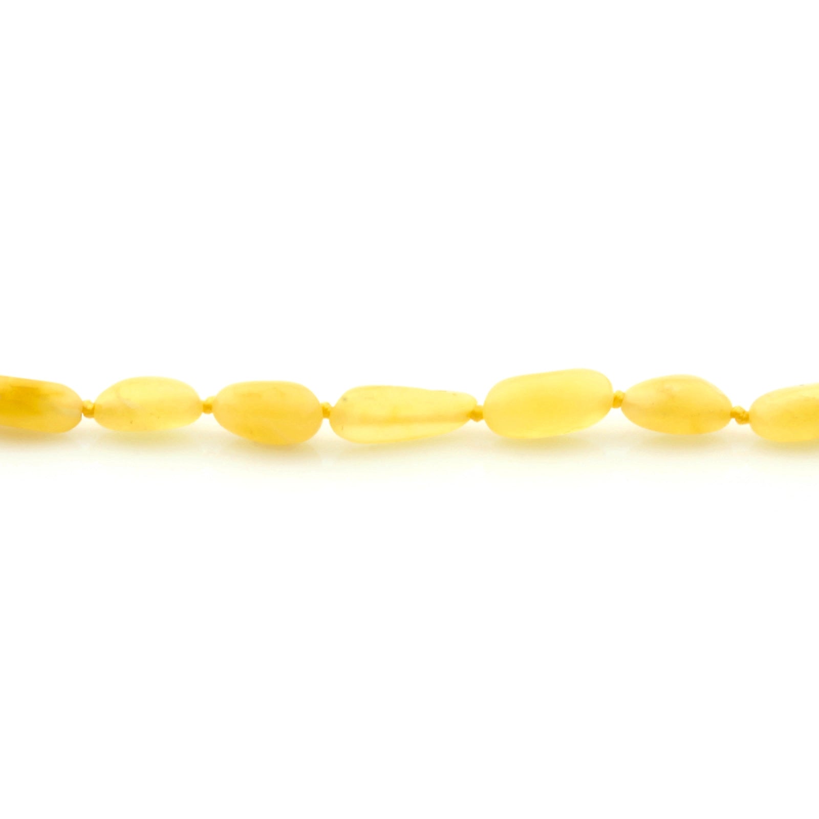 Adult Baltic Amber Necklace. Olive Milky Yellow Glossy 5mm - OL38