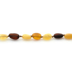 Adult Baltic Amber Necklace. Olive Multicolor Matte 5mm - OL41