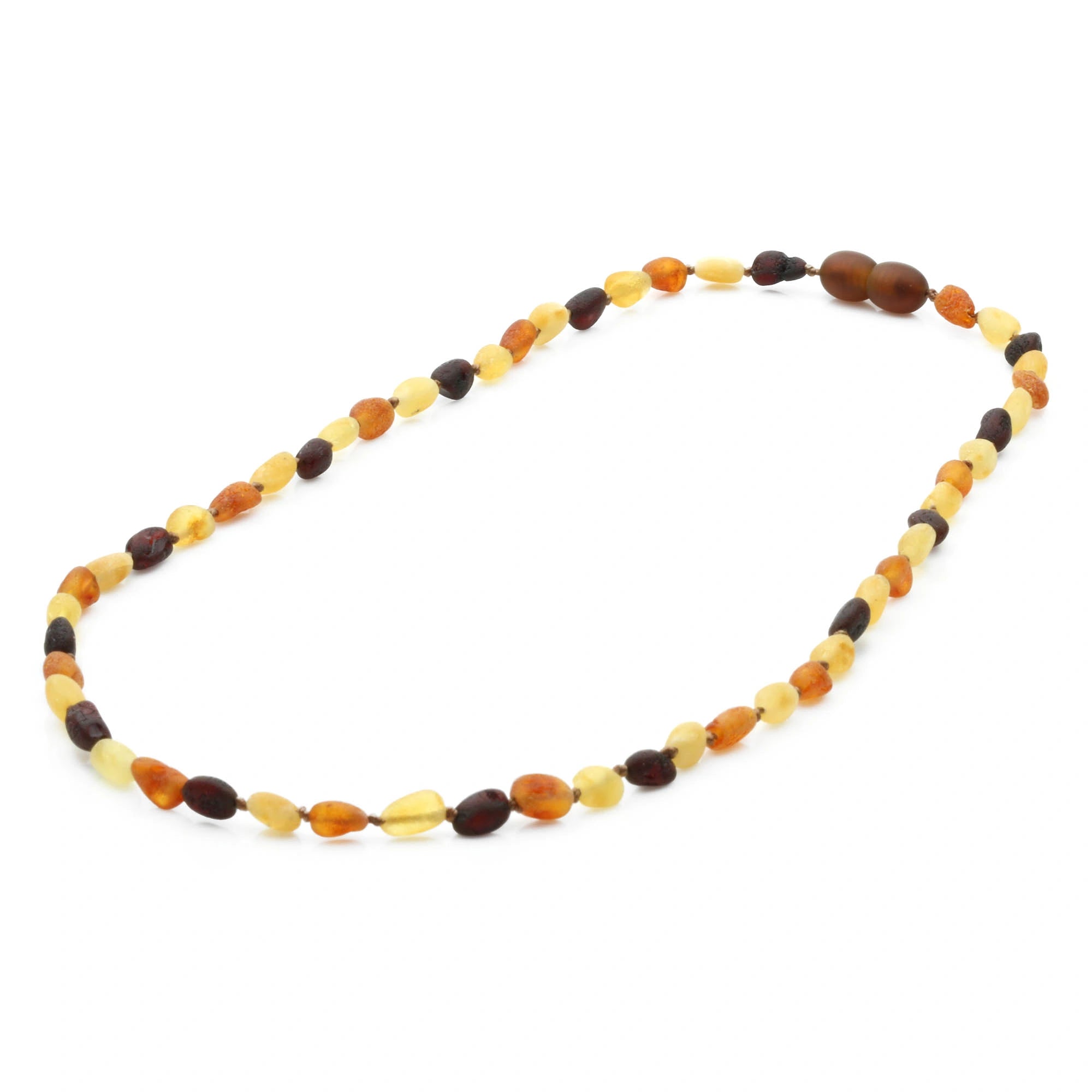 Adult Baltic Amber Necklace. Olive Multicolor Rough 5mm - OL48