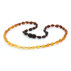 Adult Baltic Amber Necklace. Olive Rainbow Rough 5mm - OL50