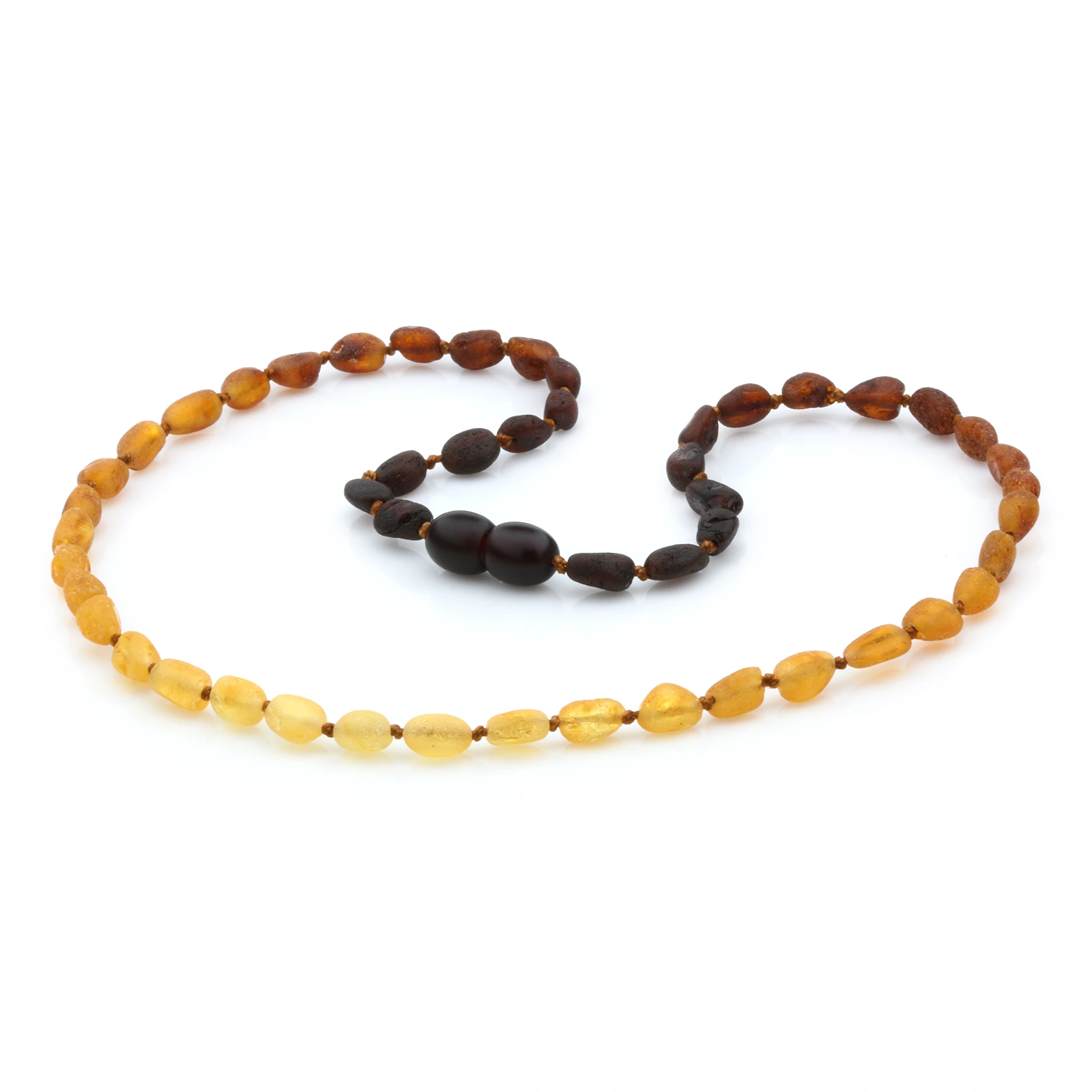 Adult Baltic Amber Necklace. Olive Rainbow Rough 5mm - OL50