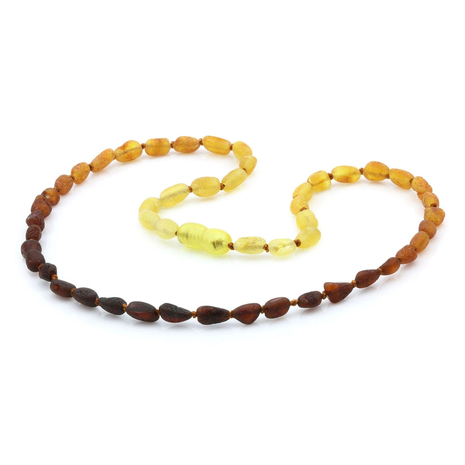 Adult Baltic Amber Necklace. Olive Rainbow Rough 5mm - OL47