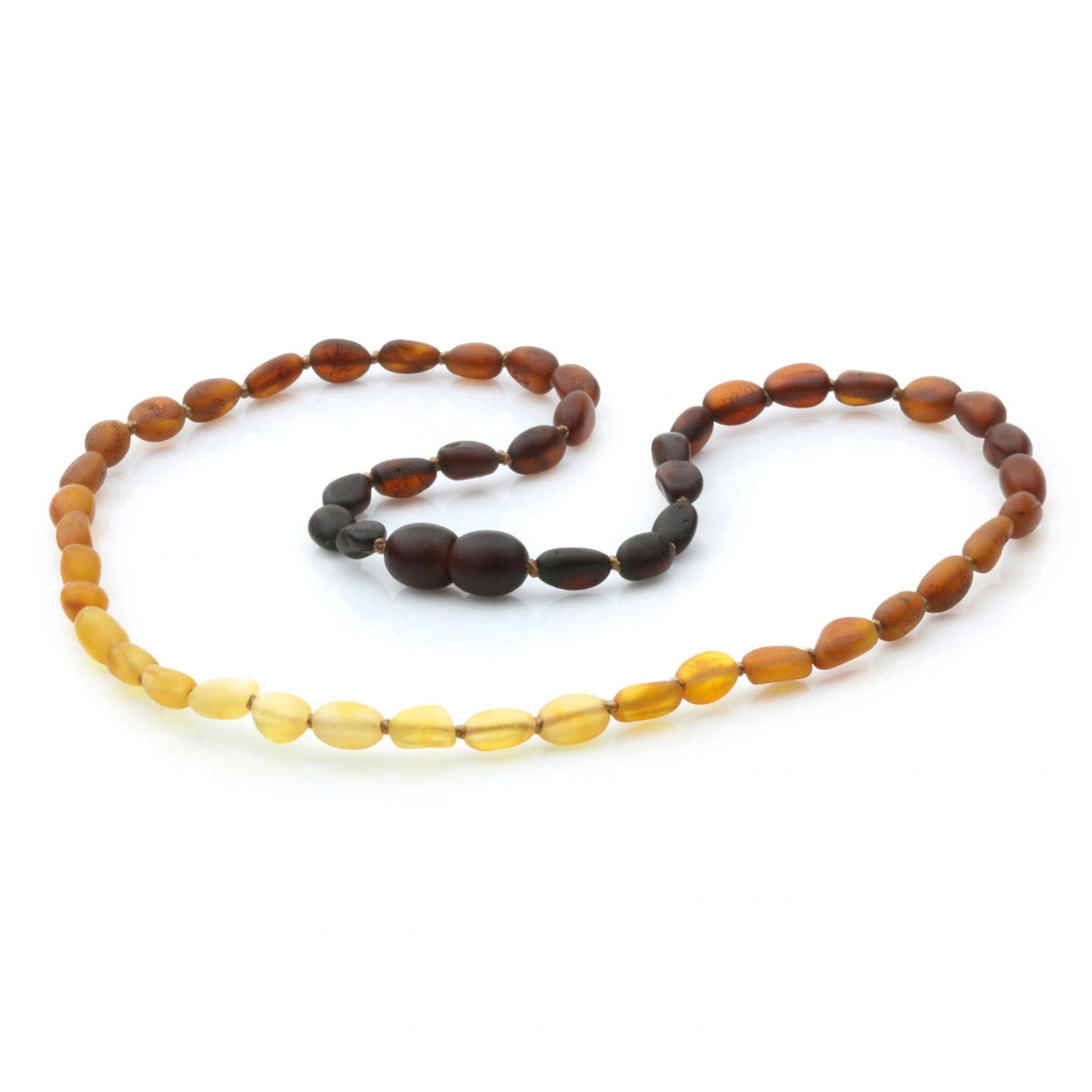 Adult Baltic Amber Necklace. Olive Rainbow Matte 5mm - OL40