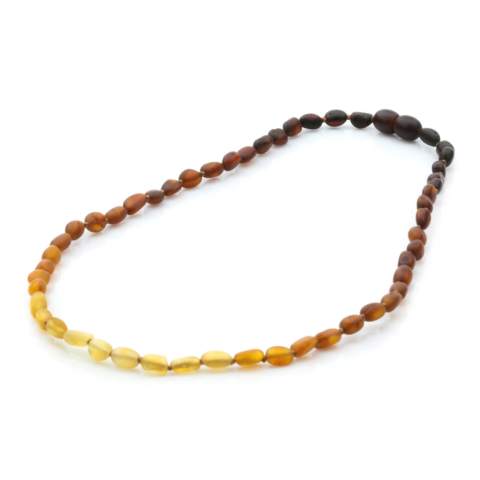 Adult Baltic Amber Necklace. Olive Rainbow Matte 5mm - OL40
