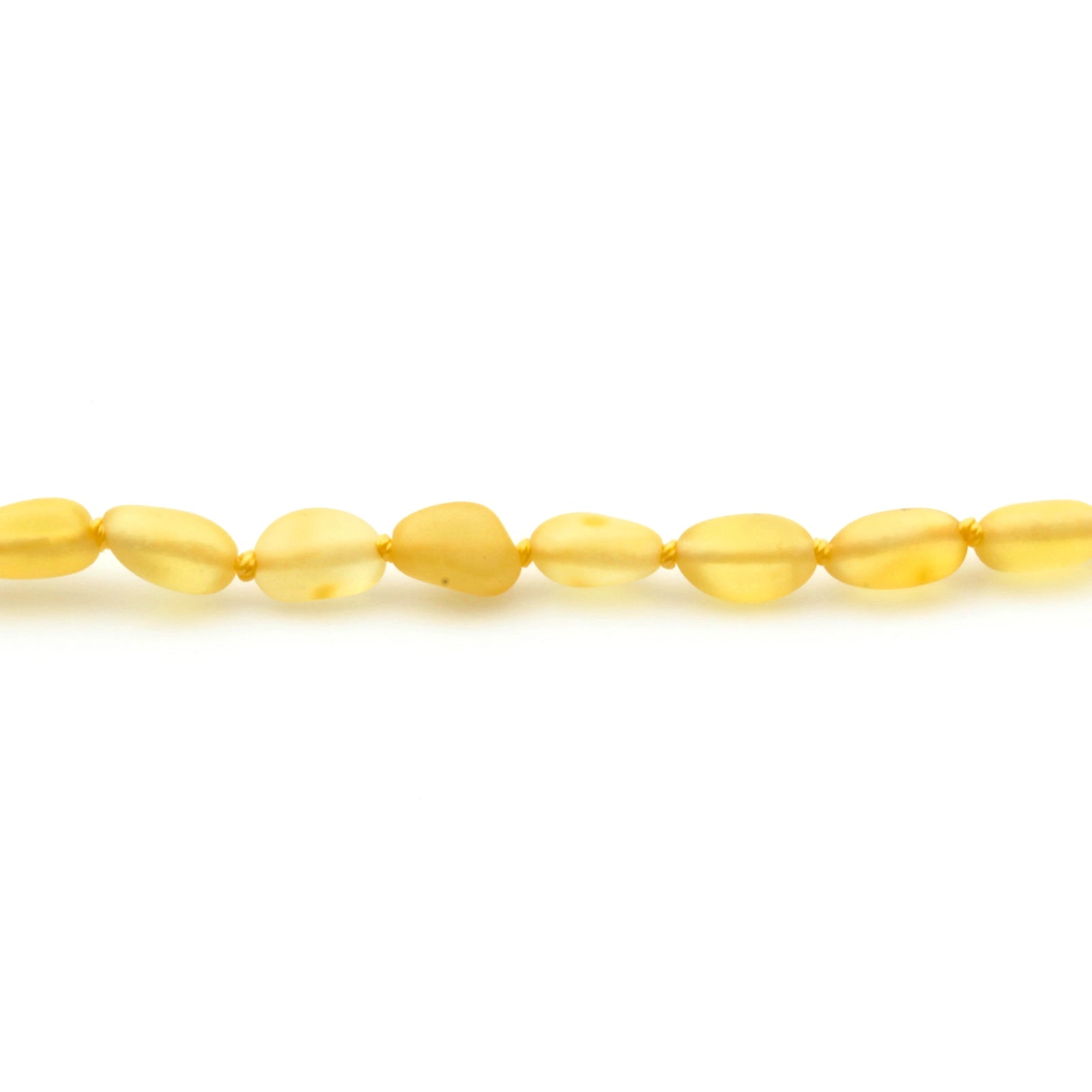 Adult Baltic Amber Necklace. Olive Yellow Matte 5mm - OL43