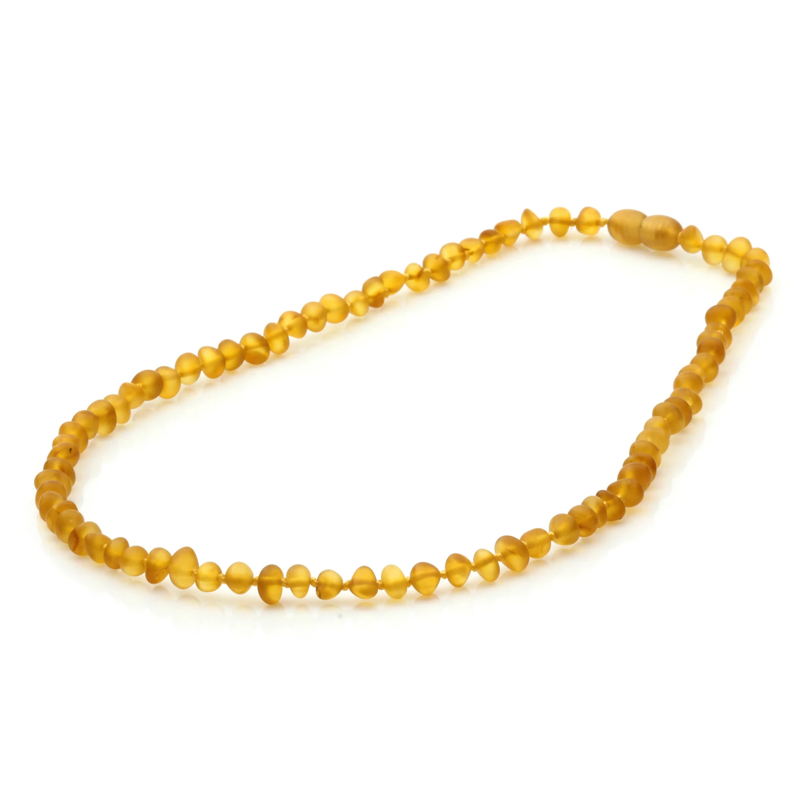 Adult Baltic Amber Necklace. Baroque Light Cognac 5mm - BA125