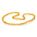 Adult Baltic Amber Necklace. Baroque Yellow 4mm - BA126