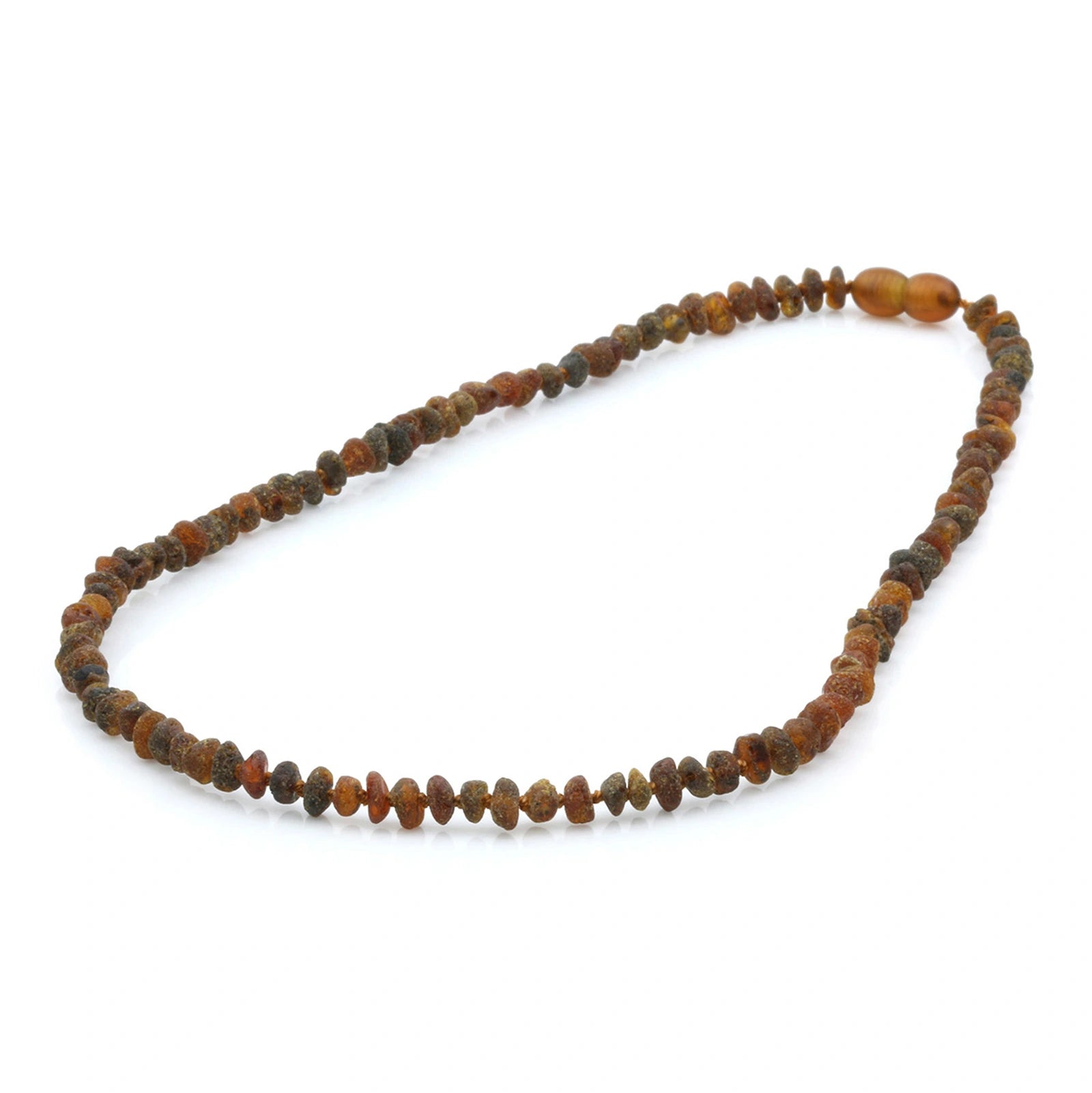 Adult Baltic Amber Necklace. Roundel Black Mix 5mm - RO91