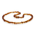 Cognac Baltic amber roundel adult necklace, 45cm