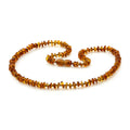 Cognac Baltic amber roundel adult necklace, 45cm