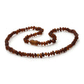 Cognac Baltic amber roundel adult necklace, 45cm