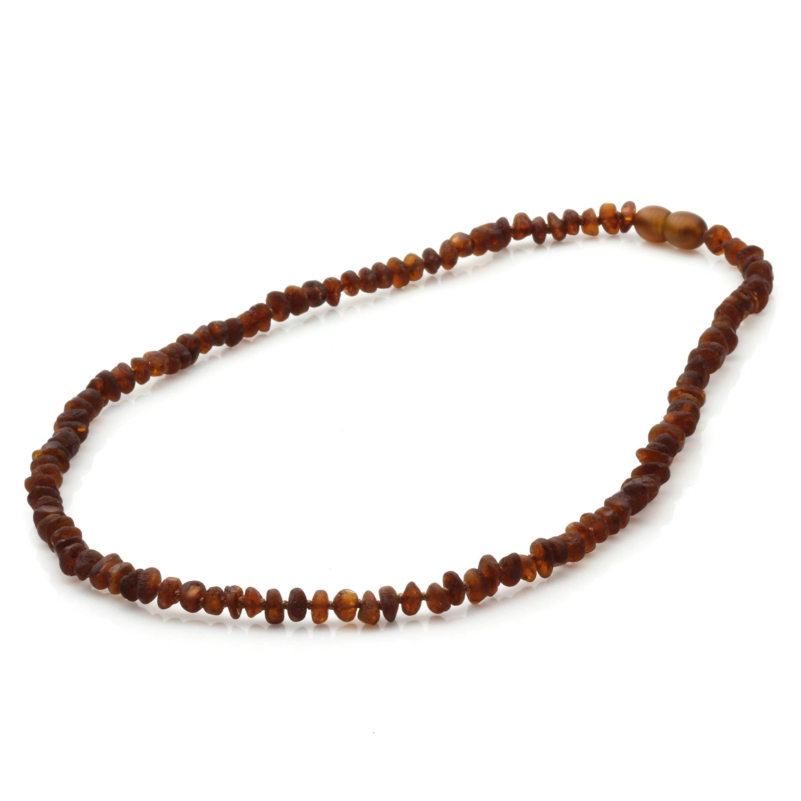 Adult Baltic Amber Necklace. Roundel Cognac 5mm - RO87