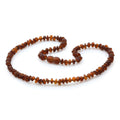 Cognac Baltic amber roundel adult necklace, 45cm