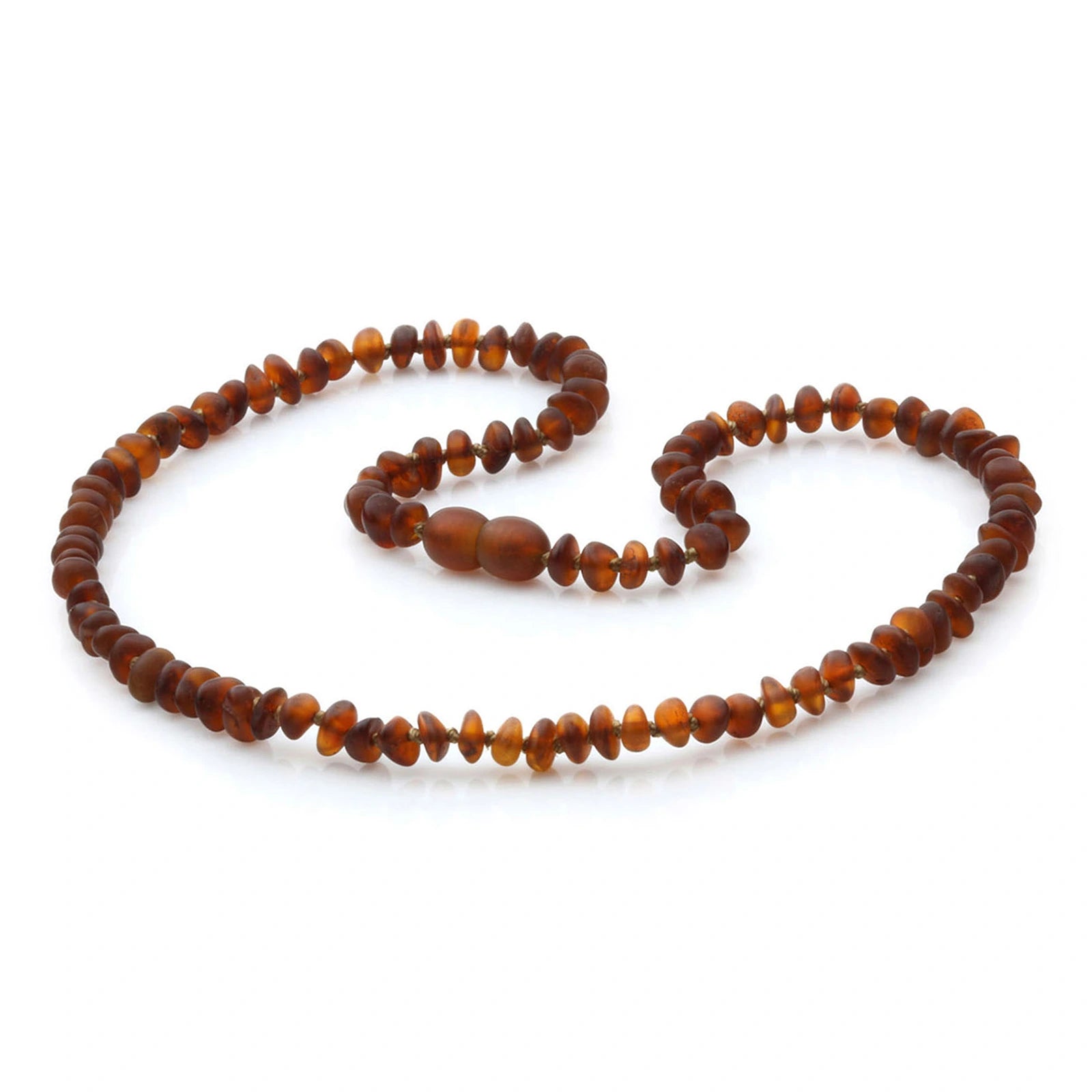 Adult Baltic Amber Necklace. Roundel Cognac 5mm - RO83