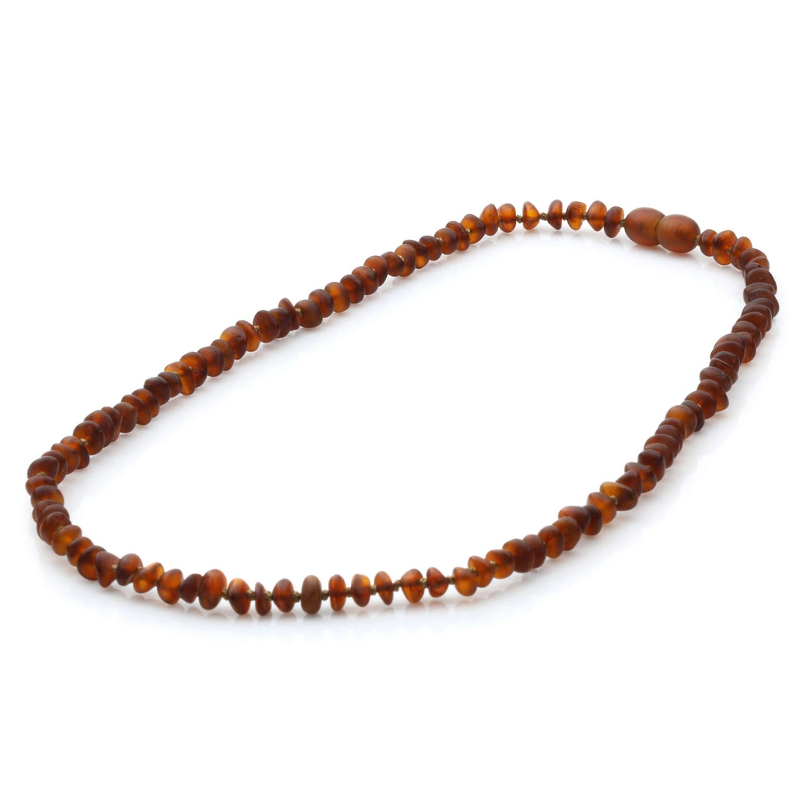 Adult Baltic Amber Necklace. Roundel Cognac 5mm - RO83
