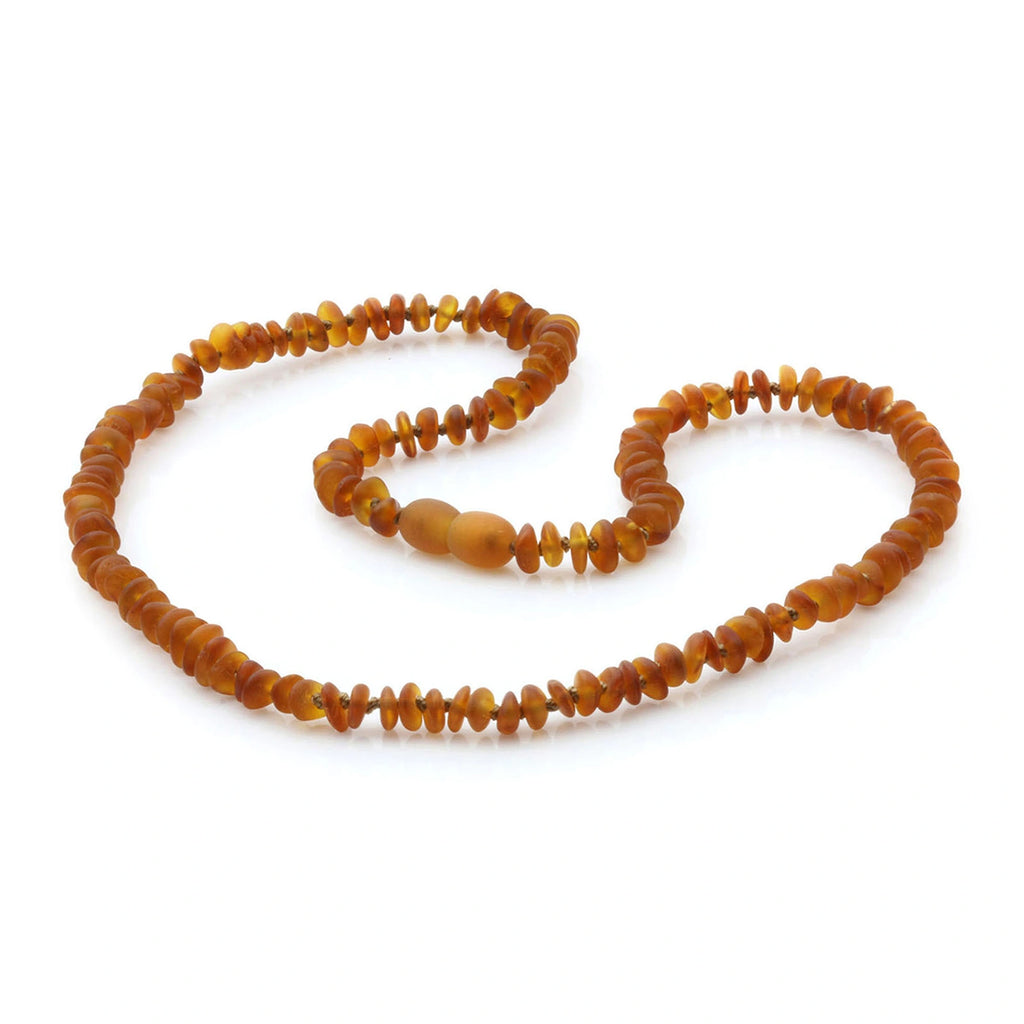 Adult Baltic Amber Necklace. Roundel Cognac 5mm - RO68