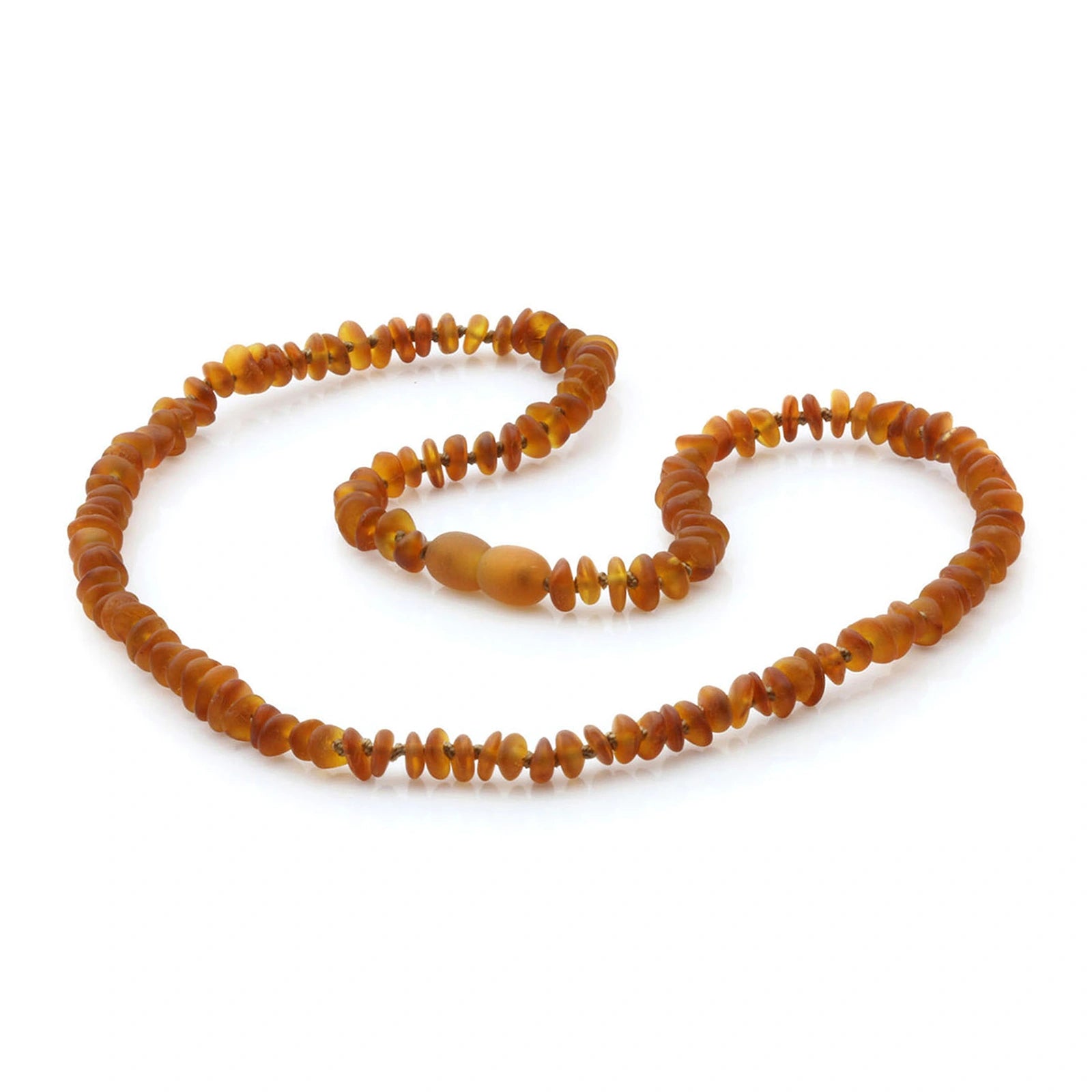 Adult Baltic Amber Necklace. Roundel Cognac 5mm - RO68