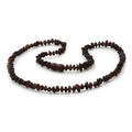 Adult Baltic Amber Necklace. Roundel Dark Cognac 5mm - RO88