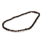 Adult Baltic Amber Necklace. Roundel Dark Cognac 5mm - RO88