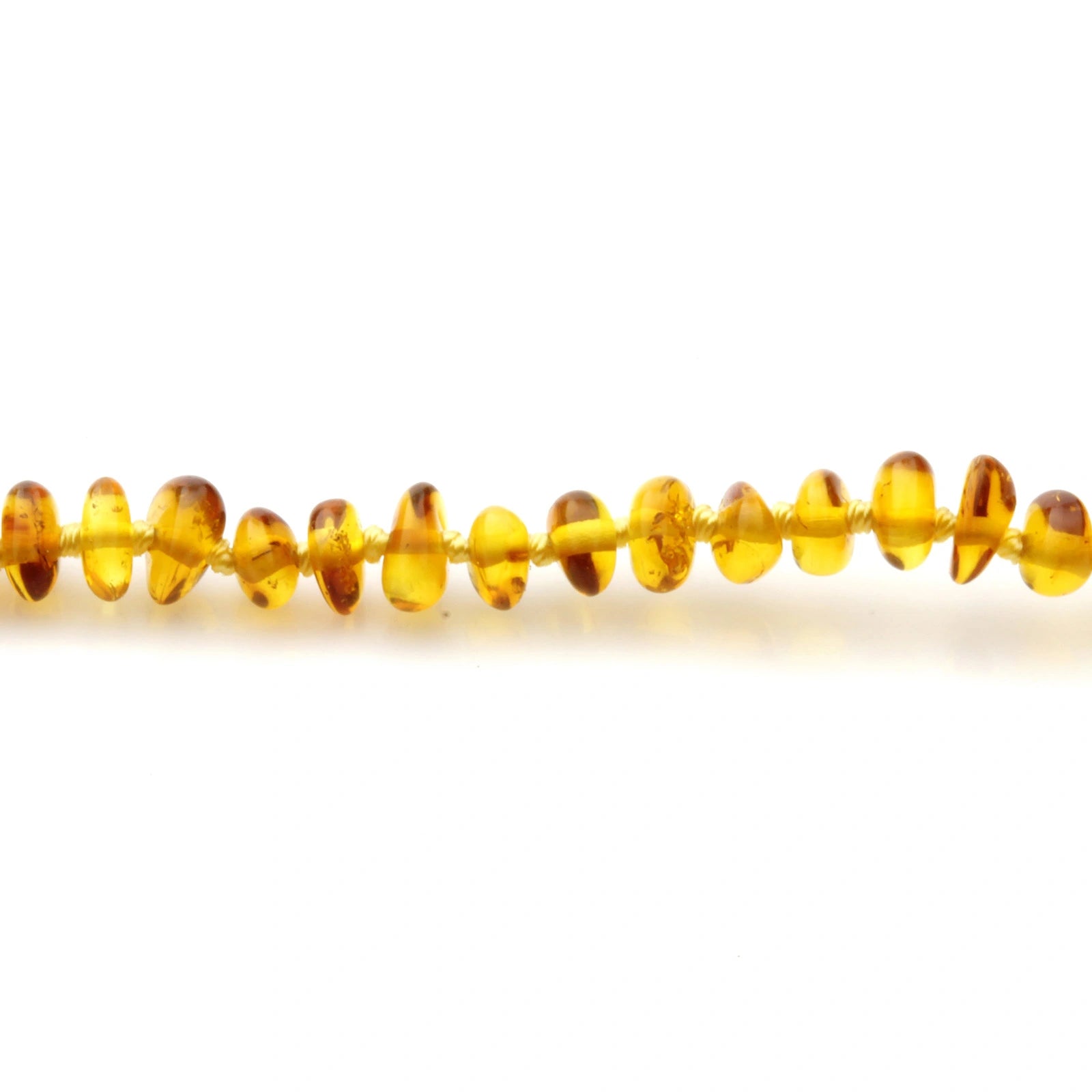 Adult Baltic Amber Necklace. Roundel Light Cognac 5mm - RO78