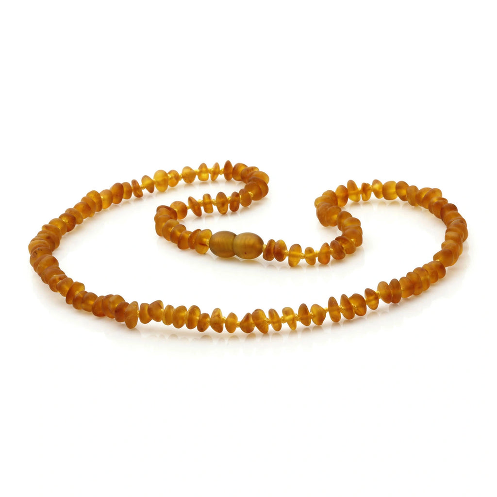 Adult Baltic Amber Necklace. Roundel Light Cognac 5mm - RO72