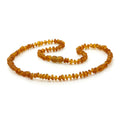 Adult Baltic Amber Necklace. Roundel Light Cognac 5mm - RO72
