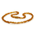 Adult Baltic Amber Necklace. Roundel Light Cognac 5mm - RO89