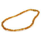 Adult Baltic Amber Necklace. Roundel Light Cognac 5mm - RO72