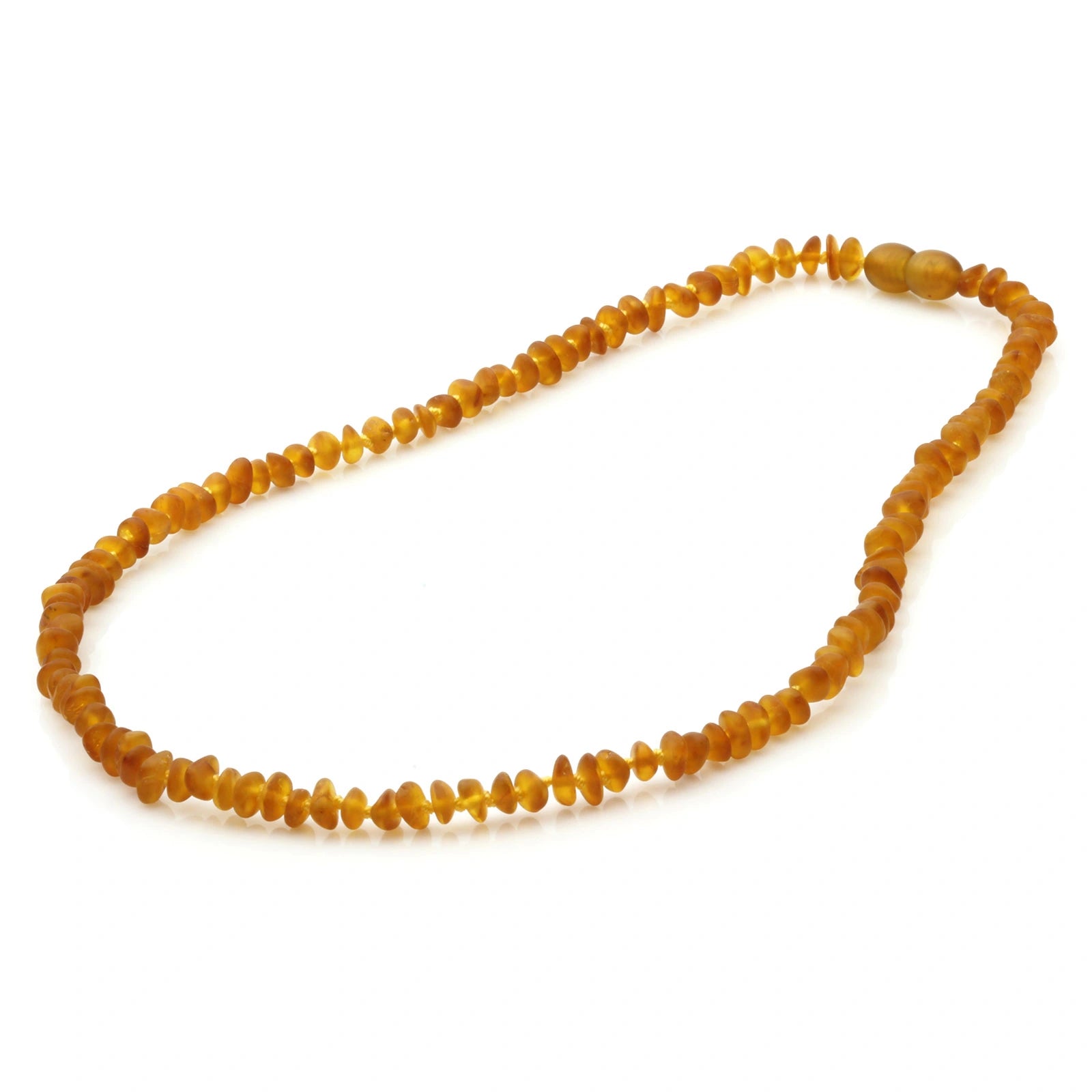 Adult Baltic Amber Necklace. Roundel Light Cognac 5mm - RO89