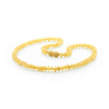 Adult Baltic Amber Necklace. Roundel Milky Yellow 5mm - RO53