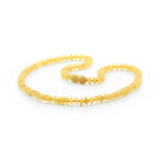 Adult Baltic Amber Necklace. Roundel Milky Yellow 5mm - RO53