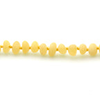 Adult Baltic Amber Necklace. Roundel Milky Yellow 5mm - RO85
