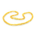 Adult Baltic Amber Necklace. Roundel Milky Yellow 5mm - RO85