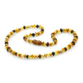 Multicolour Baltic amber roundel adult necklace, 45cm