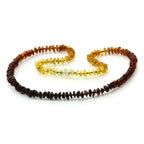 Adult Baltic Amber Necklace. Roundel Rainbow 5mm - RO65
