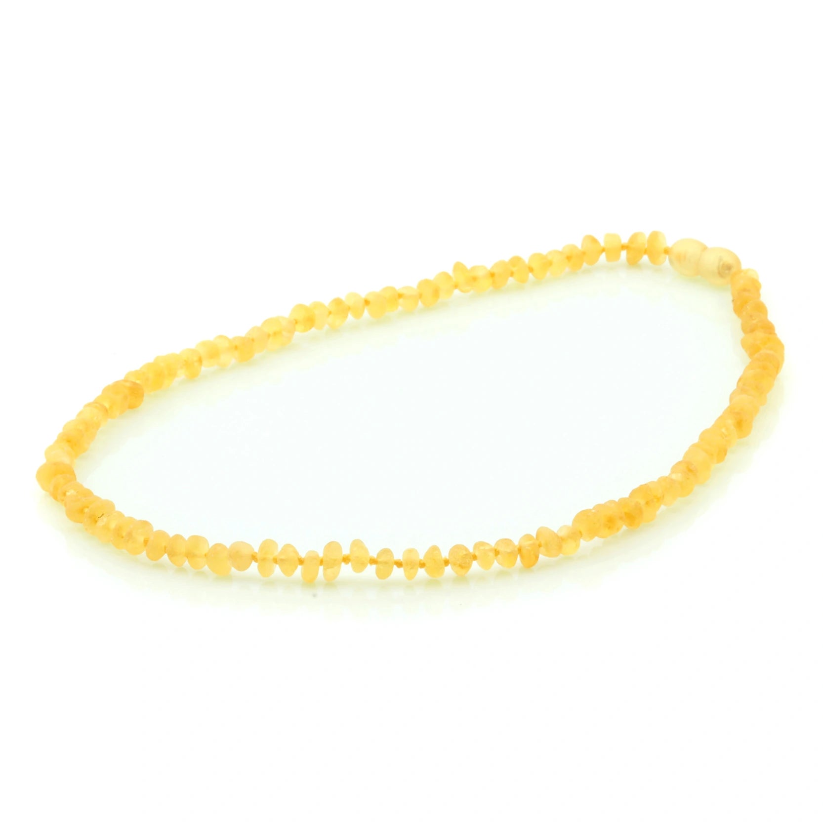 Adult Baltic Amber Necklace. Roundel Yellow 5mm - RO56