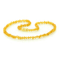 Yellow Baltic amber roundel adult necklace, 45cm