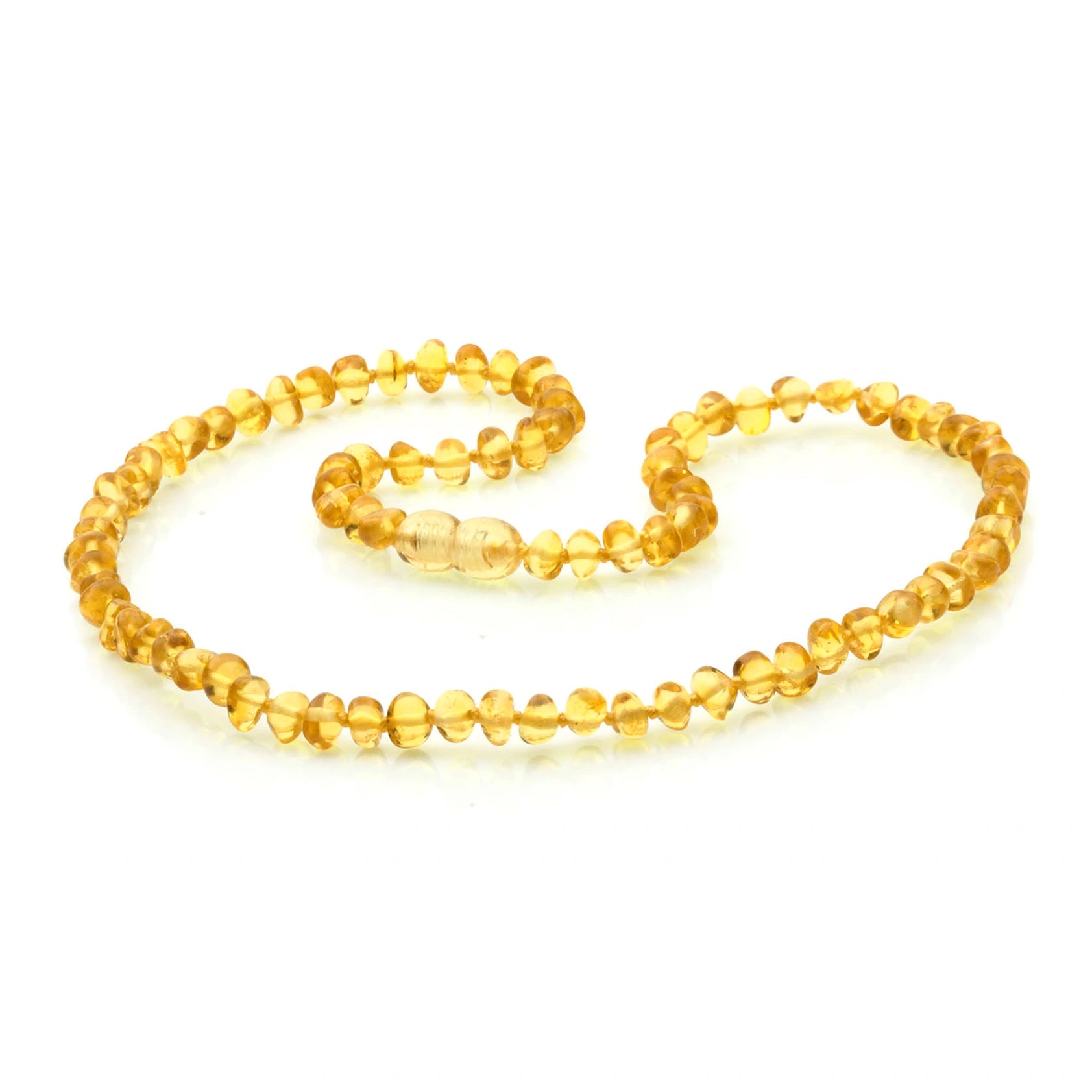 Adult Baltic Amber Necklace. Baroque Yellow 5mm - RO57