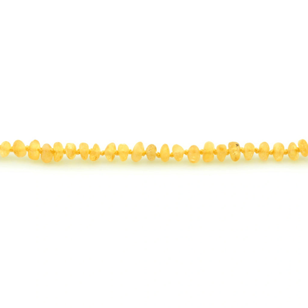Adult Baltic Amber Necklace. Roundel Yellow 5mm - RO56